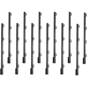 VEVOR Fence Post Extender, 12 Packs 32.1 in Barbed Wire Arm, Sturdy Steel Fence Height Extender, Flat or Surface Mounted Barbed Wire Extension Arms, Protect Privacy and Prevent Pets Jumping Off
