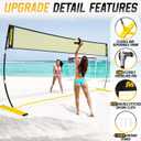 MangoStar Volleyball Net, 20FT Portable Volleyball Net for Backyard Beach, Adjustable Height, Freestanding Volleyball Net with Carry Bag for Indoor&Outdoor, Professional Net for Hitting&Serving