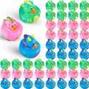 Deekin Rubber Ducks 2 Inch Animal Party Favors Small Rubber Ducks for Cruise Ships for Shower Birthday Gift Activity Theme Party(50 Pcs,Dinosaur)