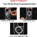 Love Heart Magnetic Case for iPhone 14 with MagSafe Wireless Charging Clear Cute Eye Painting Girls Woman Soft Slim TPU Anti-Scratch Shockproof Protective Case