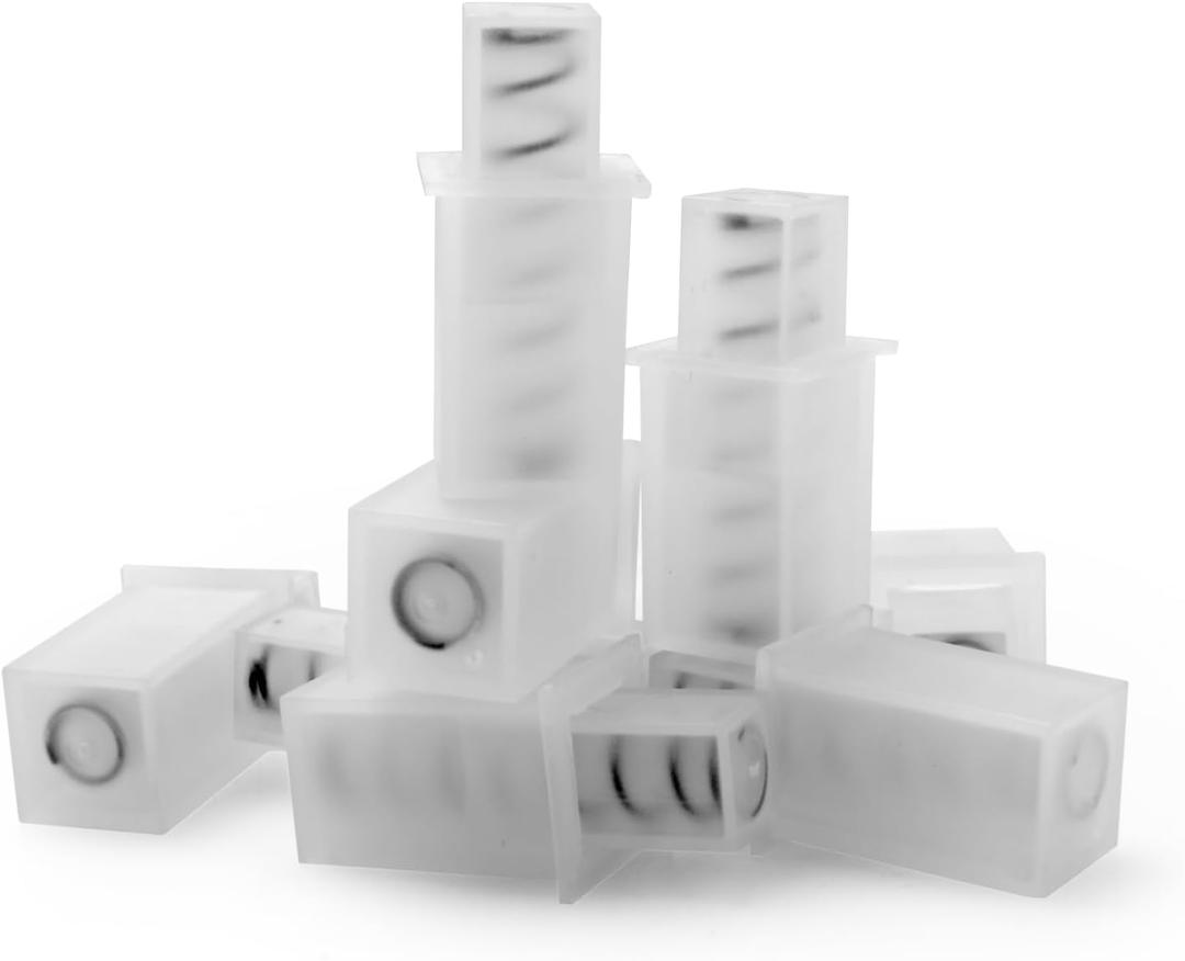 10 Pack Adjustable Spring Replacement Towel Bar End Caps for Springs End Durable Plastic Wall Mount