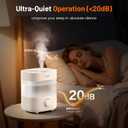 Humidifiers for Bedroom, 2L Tank for 15H, 20dB Quiet Mist Time, Dual Nozzles, Auto Shut-Off, Rotate to Adjust Mist Intensity, Rapid Ultrasonic Humidification for Baby Nursery and Plant (White)