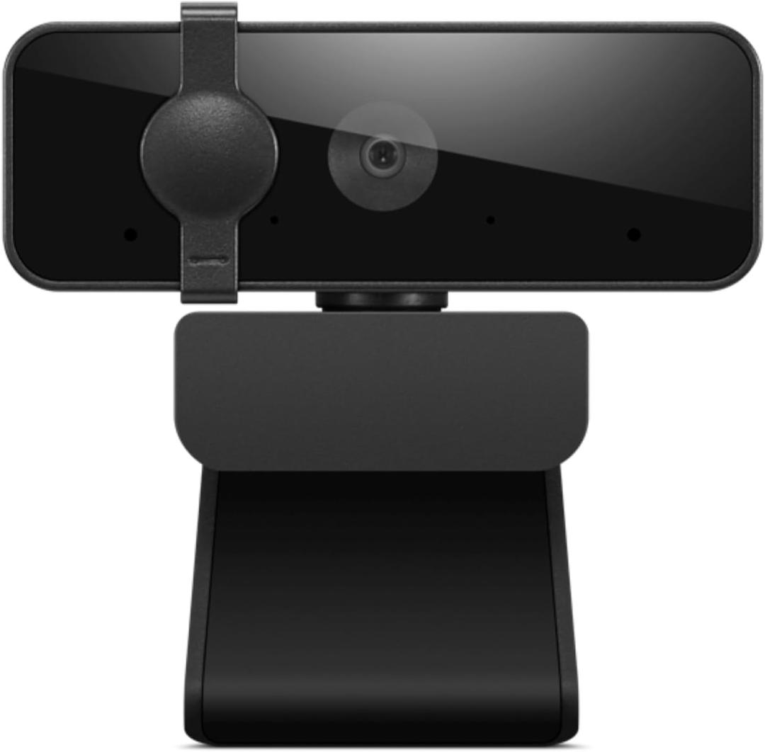 Lenovo Essential FHD Webcam Gen 2, Full HD, 1080p, Dual Microphones, 85 Degree FOV, 30 fps, USB-A Connection, Built-in Manual Privacy Shutter, Black