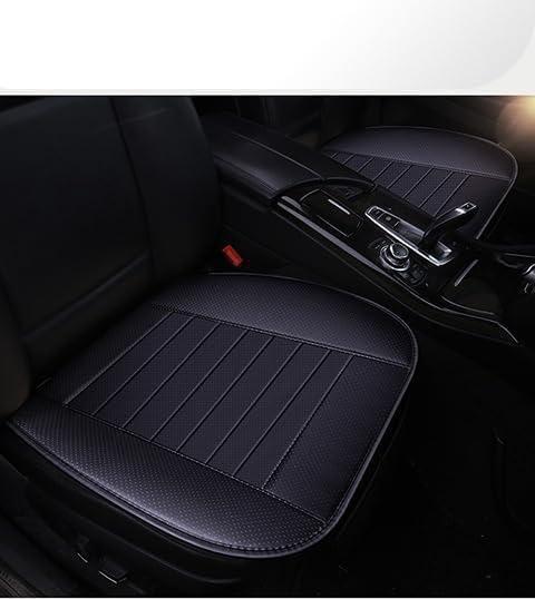 2 x 2Pcs Universal Seat Cushion, Comfortable Large Seat CoverNon-Slip Breathable Unique Back Rest Black (Black)