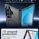 FNTCASE for Samsung Galaxy Z Fold7 Case: [Fit for Magsafe] [Screen Protector] Magnetic Translucent Matte, Military Grade Drop Protection, Shockproof Protective for Fold 7 Phone Cover (Black 8.0 inch)