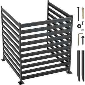 3 Panels 48" W x 48" H Air Conditioner Metal Privacy Fence Screen
