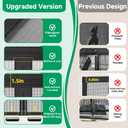 HOFUDON Upgraded Magnetic Screen Door Mesh, Full Strip Magnets, Heavy Duty Fiberglass Mesh, Single Door Size 33 x 80 Inch, Screen Door Size 35.4 x 82.7 Inch Black
