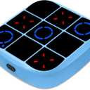 Tic-Tac-Toe Bolt Game, 4-in-1 Handheld Puzzle Games Console, Electronic Tic-Tac-Toe Game for Educational and Memory Growth, Portable Travel Games for Car Ride, Board Games for Kids and Adults (Blue)
