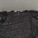 Agnes Orinda Plus Size Sequin Tops for Women Ruffle Short Sleeve Glitter Party Shirt Sparkle Club Night Blouse Top, 2X