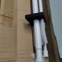 Double Curtain Rod 36 to 72 Inches, Adjustable Double Drapery Rod with Round & Barrel Finials, Window Treatment Decorative Curtain Rod, 1-Inch Front and 5/8 Inch Back Telescoping Curtain Rod White