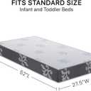 Beautyrest Black BlackICE 2-Stage Premium Crib and Toddler Mattress - CertiPUR-US Certified/Greenguard Gold Certified - Waterproof - Cooling Memory Foam, White/Grey