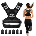 Yes4All Adjustable Weighted Vest 11-20 lbs with Reflective Strip, Large Weight Vest for Strength Training for Men & Women
