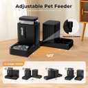 ZOMISIA Gravity Dog Food and Water Dispenser, 2 in 1 Automatic Dog Feeder with 180 Degree Rotatable, 2 Pack Large Capacity Self Feeding for Small Dogs Puppy, White, 1.6GALx2