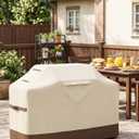 Vailge Grill Cover for Outdoor Grill, 58-inch Waterproof BBQ Cover,600D Heavy Duty Gas Grill Cover, UV & Dust & Rip & Fading Resistant,Suitable for Weber, Brinkmann, Char Broil Grills and More,Beige
