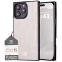 COCOMII Rectangle Case for iPhone 15 Pro Max, Compatible with MagSafe, Ivory Crocodile Leather