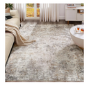 9x12 Area Rug Living Room Rugs - Washable Neutral Modern Abstract Soft Thin Large Rug Indoor Floor No Slip Rug Carpet for Bedroom Under Dining Table Home Office Decor - Brown Grey