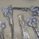 Gimars Titanium Coated Professional 6 in 1 4CR Stainless Steel Dog Grooming Scissors with Safety Round Tip, Heavy Duty Pet Grooming Scissor for Dogs, Cats and Other Animals