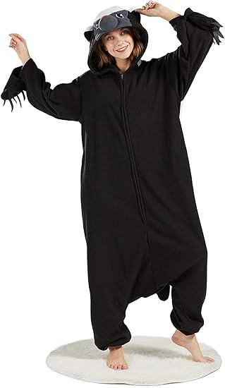 DarkCom Adult Women Men Pajamas Cosplay Honey Badger Onesie Halloween Costume One Piece Sleepwear Christmas Pajamas, S DarkCom Adult Women Men Pajamas Cosplay Honey Badger Onesie Halloween Costume One Piece Sleepwear Christmas Pajamas, S