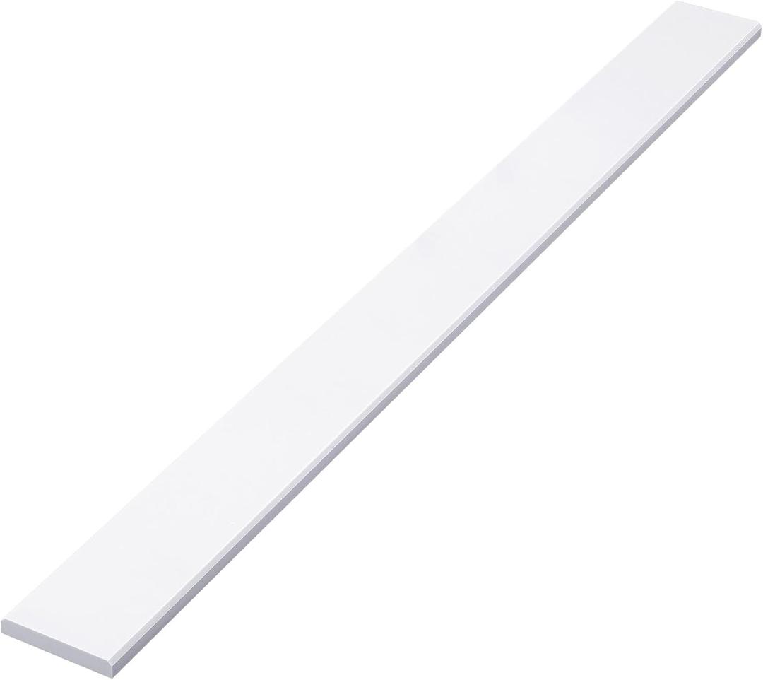 White Marble Threshold 4x48x5/8 Inch Marble Window Sill Shower Curb Top Tile Door Transition Bathroom Vanity Backsplash for Shower Pan System Jambs Fireplaces (Modern Style)