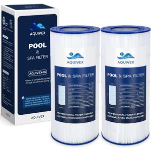 CC100 & CCRP100 Pool Filter Cartridge, Compatible With Pentair Clean & Clear 100 In Model 160316 & EC-160316, 160354 & EC-160354, Replacement for Pentair R173215, Pleatco PAP100, 2 Pack