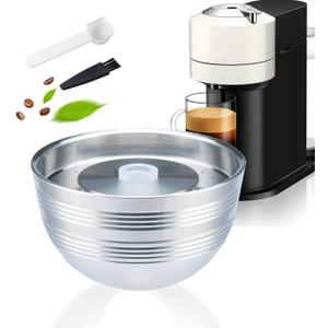 Reusable Ver*tuo Next Coffee Pods Holder Stainless Steel Refillable Filters Vert*o Coffee Pods pods Only Compatible with Nesp*esso VER*TUO NEXT - 3.0 Genaration