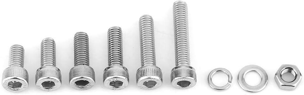 EioTek 24 Types Phillips Pan Head M3 M4 M5 M6 Screws Nut And Flat W.ashers