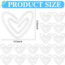 16 Pack Sublimation Blank Acrylic Paper Clips 4 x 2'' Jumbo Sublimation Heart Bookmarks for Back to School Supplies Heat Transfer DIY Design Bible Verse Crafts Office Teacher Gift