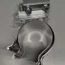 Vitonsbay 1.75 Inch Exhaust Clamp, 1 3/4 Inch Butt Joint Exhaust Pipe Muffler Band Clamp Sleeve Coupler Stainless Steel(2Pcs)