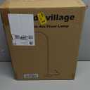 Dimmable Arc Floor Lamps for Living Room, Mid Century Floor Lamp, Antique Bronze Standing Lamp with Adjustable Hanging Shade, Tall Pole Lamp Reading Light for Bedroom, Over Couch, 9W LED Bulb Included