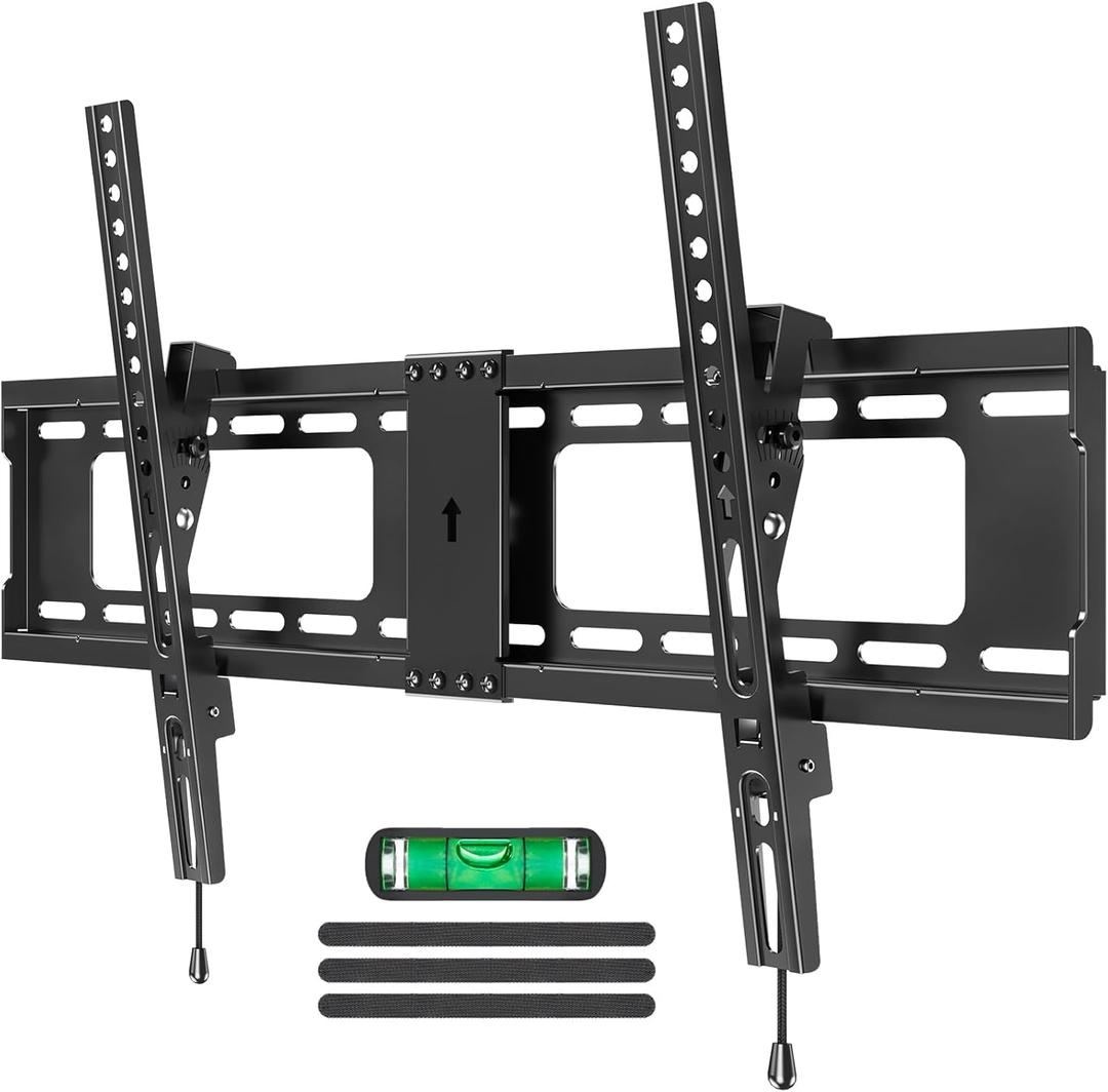 MOUNTUP TV Wall Mount Tilting TV Mount Bracket for Most 37-82 Inch Flat Screen/Curved Low Profile Wall Mount Saving Space Max VESA 600x400mm Hold up to 132 lbs Fit 16" 18" 24" Stud MU0008