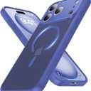 Faiono Magnetic for iPhone 17 Pro Case [Full Camera Protection][Military-Grade Protection][Compatible with MagSafe] Shockproof Protective Slim Phone Case for iPhone 17 Pro, Cobalt Blue