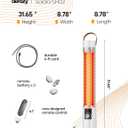 Patio Heater for Outdoor Use, Infrared Electric Outdoor Heater, 1500W Instant Heating, 60-Degree Oscillation, 9 Heat Levels, 9H Timer, Remote, for Garage, Backyard, Large Room, Indoor, 32", White