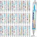 Sayglossy 36 Pcs New York Ballpoint Pen Collectible Gift Pen Bulk Retractable NY Souvenir Souvenirs USA New York Souvenirs for Office Supplies, 6 Styles, Black Gel Ink