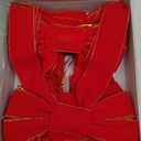 10 Pack Red Bows Christmas Tree Decorations,9x13Large Velvet Ornament Bow with Glitter Gold Edge for Xmas Home Wreath Fence Stairs Railing Fireplace Indoor Outdoor Front Door Decor (Multicolor)