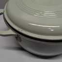 Lodge 7.5 Quart Enameled Cast Iron Dutch Oven with Lid  Dual Handles  Oven Safe up to 500 F or on Stovetop - Use to Marinate, Cook, Bake, Refrigerate and Serve  Desert Sage