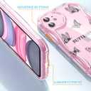 Compatible for iPhone 11 Case, Pretty Butterfly Print Three-Dimensional Wave Clear Case for Girls Women, Soft Full Package Anti-Fall Cover for iPhone 11, Shadow Dance Black