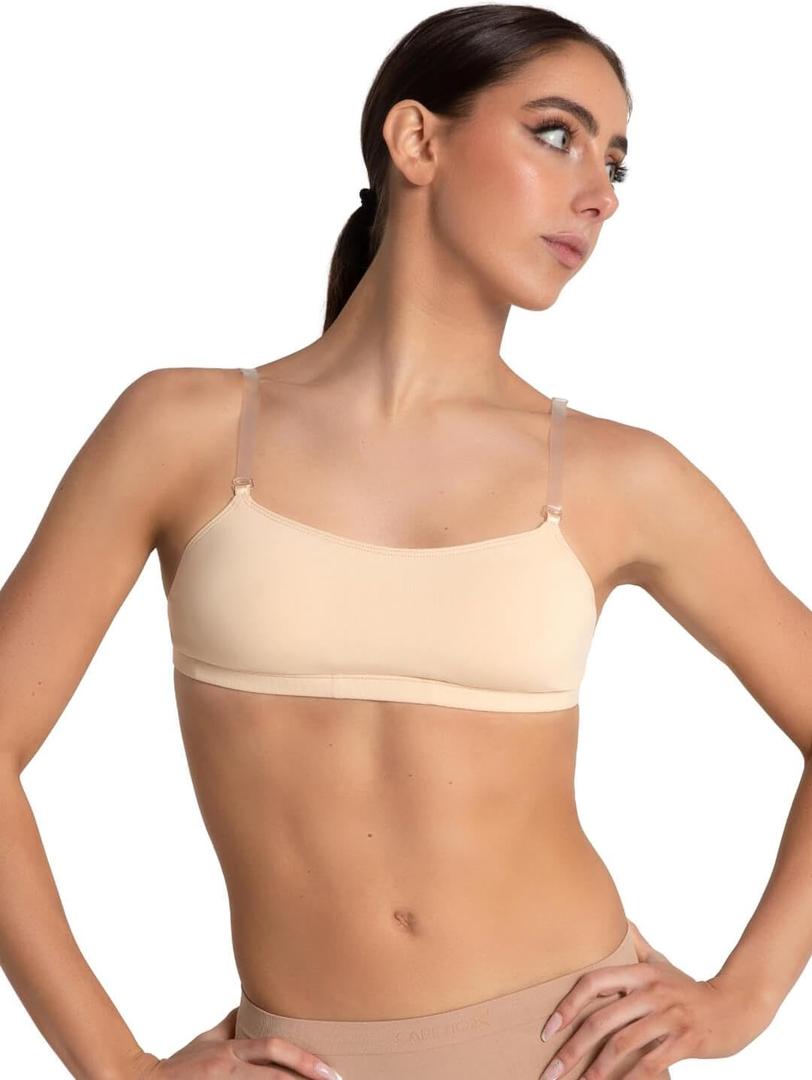 Capezio Women's Capezio Camisole Bra W/Bratek (Medium, Nude)