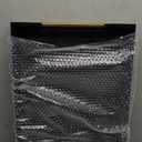 22 Inch Rectangle Black Ottoman Tray with Gold Metal Handles, Extra Large Wooden Serving Tray for Living Room, Coffee Table, Kitchen & Hosting