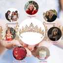 Crystal Tiara for Women and Girls  Rhinestone Princess Crown Headband Bridal Hair Accessories for Wedding, Birthday