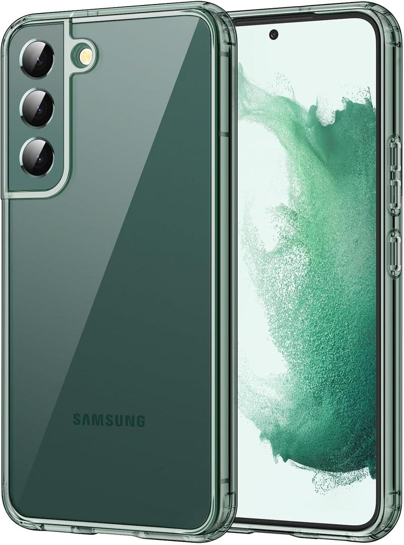 JETech Case for Samsung Galaxy S22 5G 6.1-Inch, Non-Yellowing Shockproof Bumper Protective Phone Cover, Anti-Scratch Hard PC Back (Green)