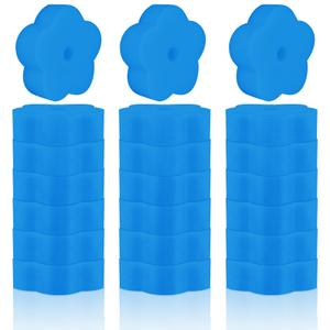 iRFKCIOW Hot Tub Scum Absorber, 18 Pcs Pool Oil Absorbing Sponge, Blue Flower Pool Scum Absorber, Oil Scum Absorbing, Pool Sponge Oil Absorber Scum Sponge for Swimming Pool Spa Hot Tub Accessories