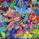 Jigsaw Puzzles for Adults 1000 Pieces, Insects Garden Puzzle, Colorful as Home Wall Decor for Family Challenging Games