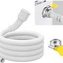 Portable Dehumidifier Drain Hose with Cuttable Rubber Adapter and Clamp,Flexible Universal AC and Dehumidifier Replacement Hose Kit (13FT)