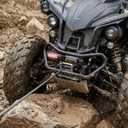 VEVOR 3000 lbs Electric Winch, 12V DC ATV/UTV Winch with 3/16 in x 39.4 ft Steel Wire Rope & Wired Remote Control, IP55 Waterproof, Aluminum Housing Fairlead Mount Plate for Towing ATV, Black