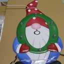 Afirst Christmas Yard Stakes Metal Christmas Outdoor Yard Decoration Gnomes Holding Joy Lighted Metal Stakes Outdoor Xmas Stake Lawn Pathway Garden Decoration