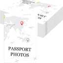 Passport Photo Holder Folders 5.31 x 3.54 Inch-Passport Photo Folders with Pockets or Compartment Passport Photo PrintPicture Holder Travel Document Organizer, 100 Pack