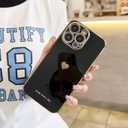 Compatible with iPhone 12 Pro Max Case for Women Girls, Luxury Fashion Plating Edge & Cute Love Heart Soft TPU Shockproof Protection Phone Case for iPhone 12 Pro Max 6.7 Inches,Mint Green