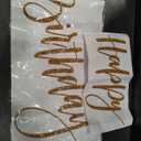 Sinload Happy Birthday Backdrop Decal for Party Photo, Gold