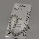 Case-Mate Phone Charm with Beaded Marble - Detachable Anti Theft Strap - Hands-Free iPhone Wrist Strap for Women - Phone Chain Wristlet - Fits Galaxy, Pixel and More - White Marble