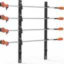 ELITEWILL 4 Place Weed Eater Racks for Open Trailers Trimmer Rack Weedeater Rack for Trailer Landscape Truck Holder Lawn Equipment Accessories w/Lock